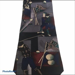 Golf Tie Sabatini Vintage Made in USA Golfing